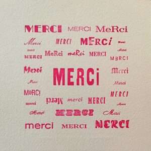 Carte Postale "Merci Merci Merci"