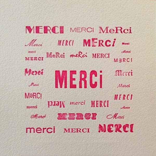Carte Postale "Merci Merci Merci"