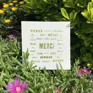 Carte Artisanale "Merci Merci Merci"