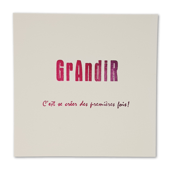 Carte Postale "Grandir"