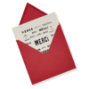 Carte postale "Merci" + enveloppe