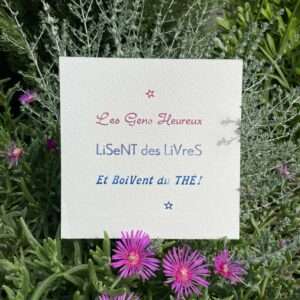 Carte Artisanale "Les Gens Heureux lisent des livres"
