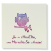 Carte postale "Je te chouette une Merveilleuse année"