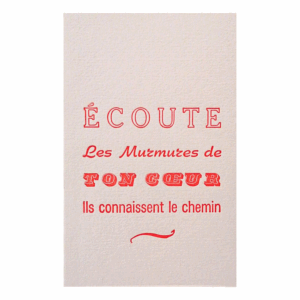 Bloc notes "Écoute les murmures de ton cœur"