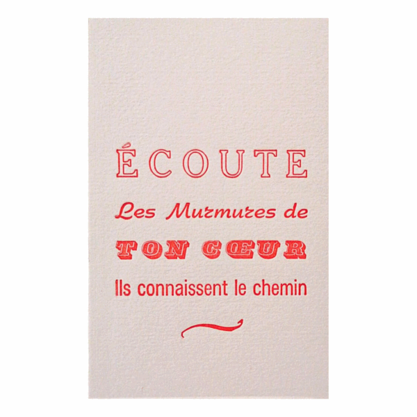 Bloc notes "Écoute les murmures de ton cœur"